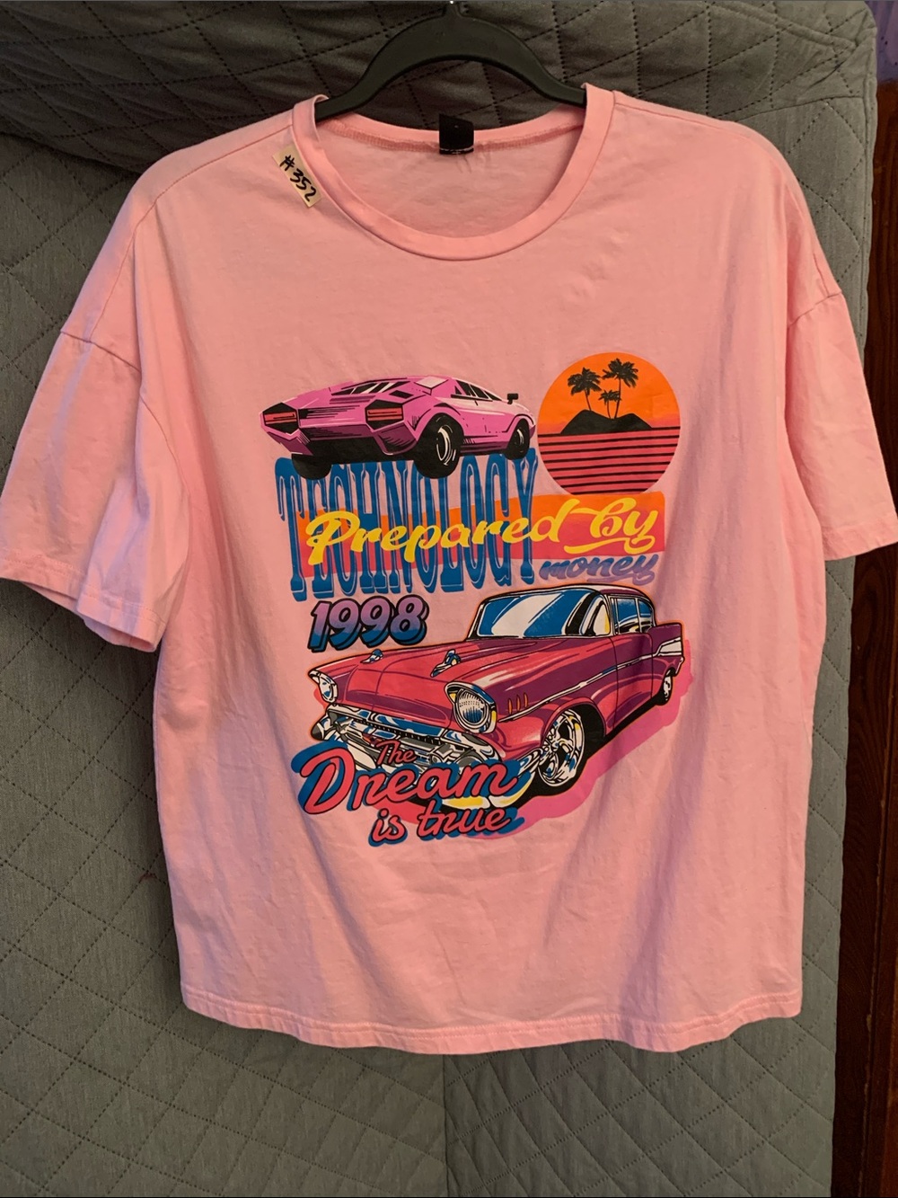 #45 SHEIN Pink Graphic Tee